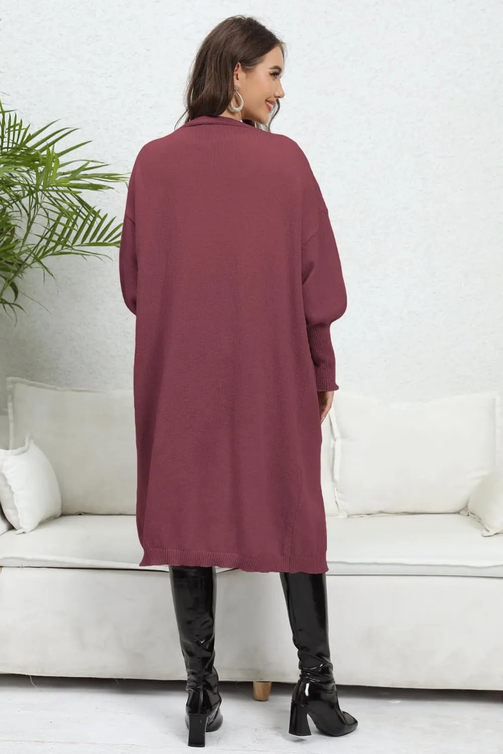 Dorthy Open Front Dropped Shoulder Cardigan