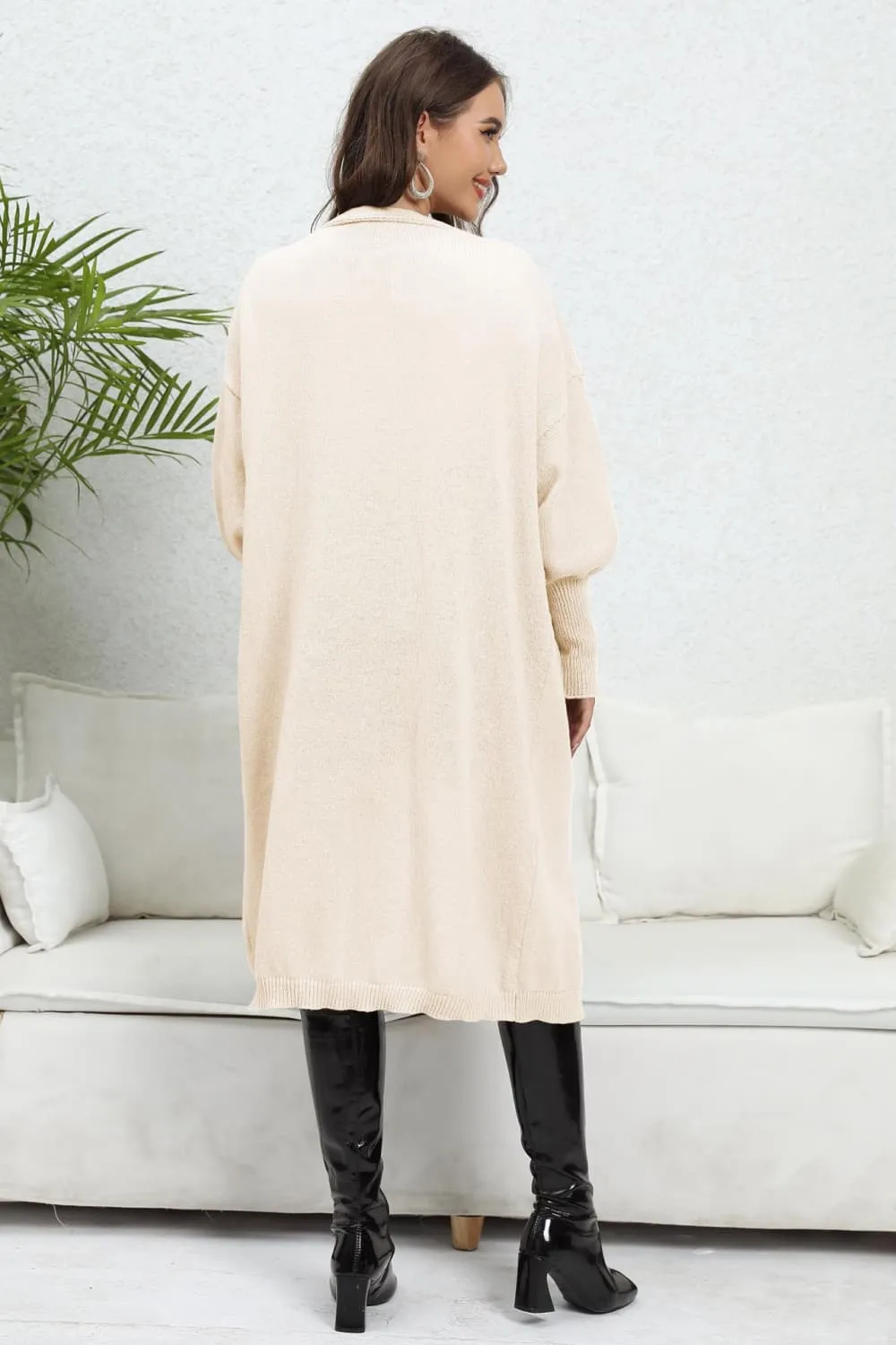 Dorthy Open Front Dropped Shoulder Cardigan