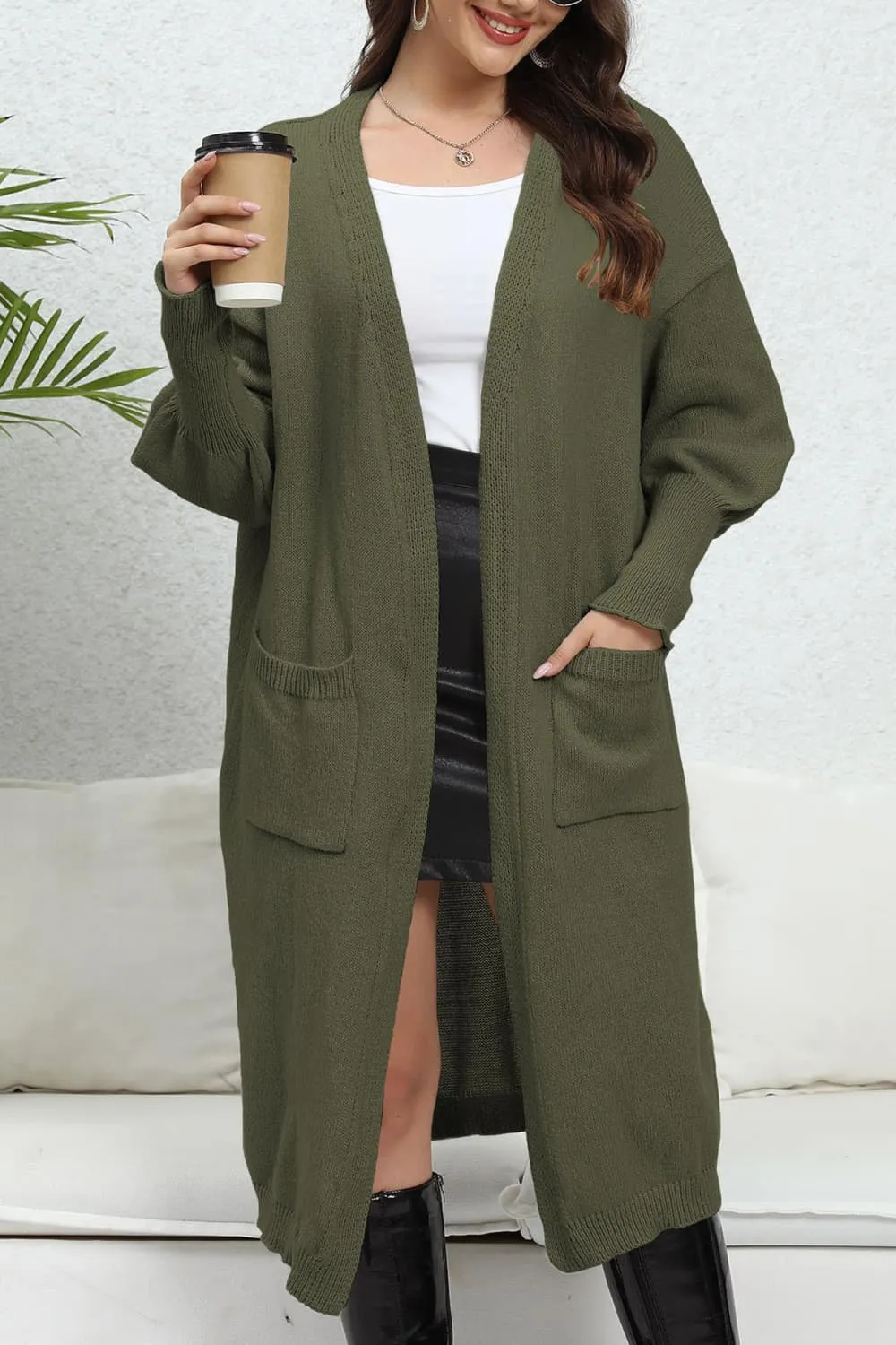 Dorthy Open Front Dropped Shoulder Cardigan