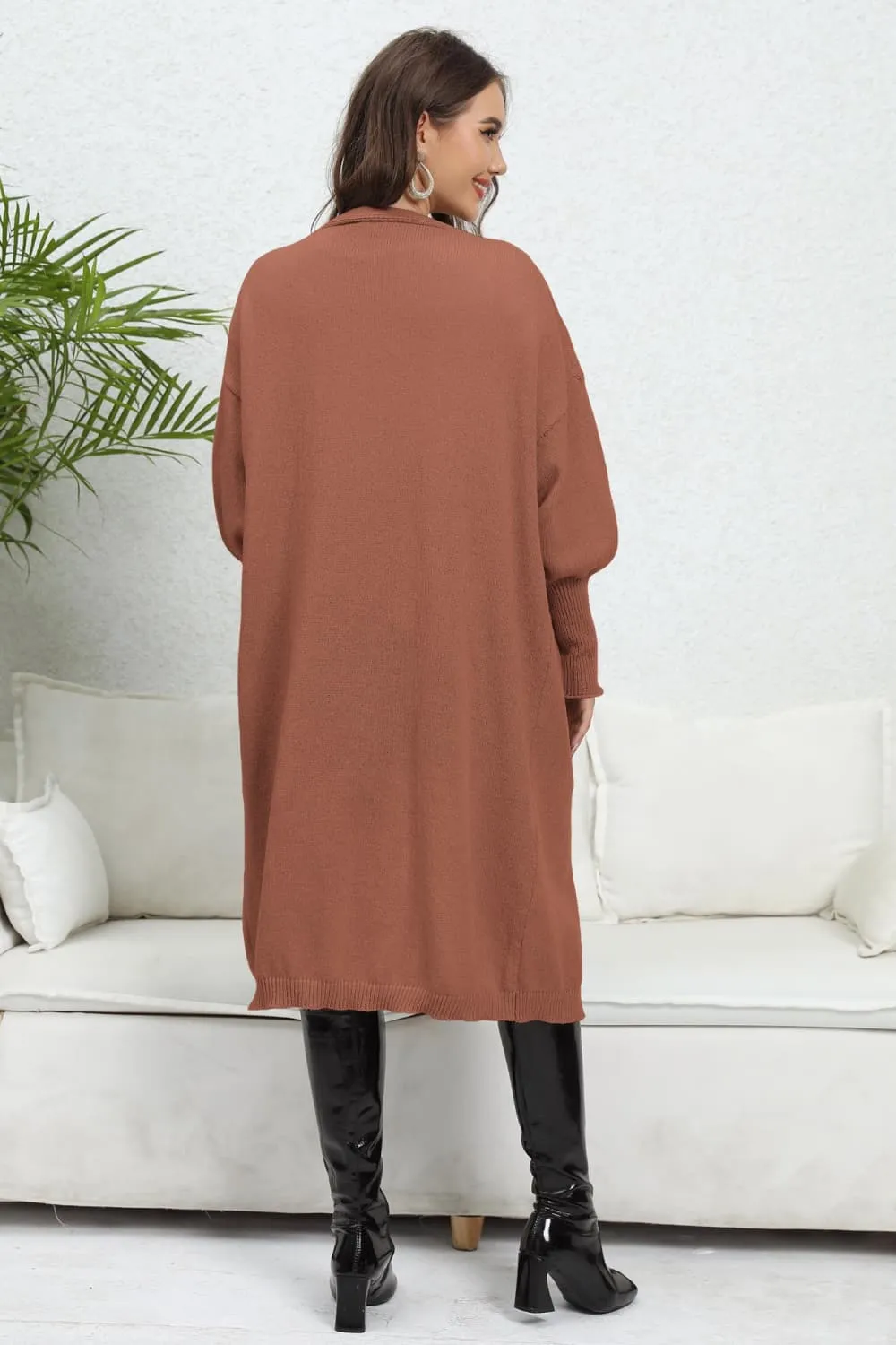 Dorthy Open Front Dropped Shoulder Cardigan