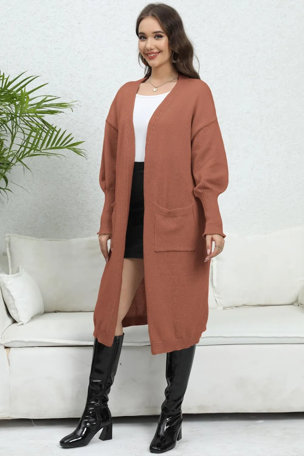 Dorthy Open Front Dropped Shoulder Cardigan