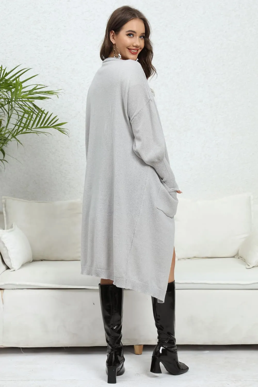 Dorthy Open Front Dropped Shoulder Cardigan