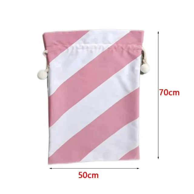 Drawstring Santa Sacks: Large Christmas Gift Bags for Candy & Cookie Storage - Trendy Xmas Tree Ornament and Festive Decor