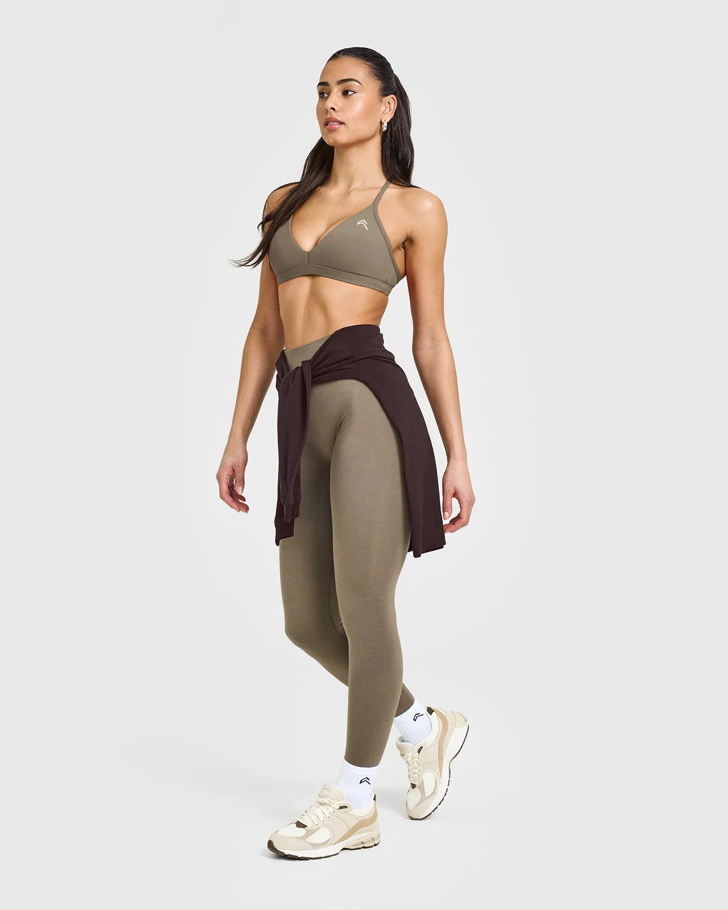 EasyLift™ Ultra Minimal V Neck Bralette | Moss Brown
