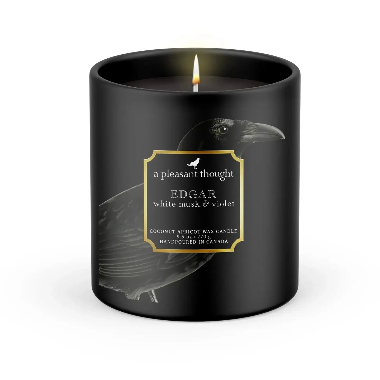 Edgar White Musk & Violet Raven Candle