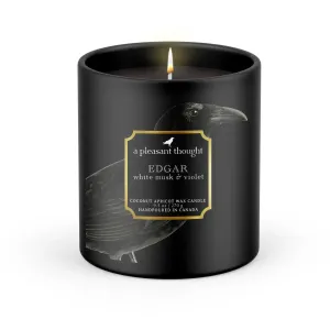 Edgar White Musk & Violet Raven Candle