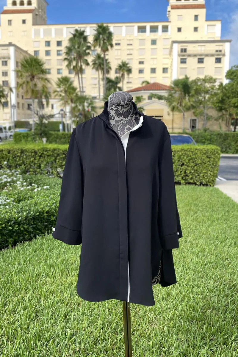 Emmelle Luxurious Crepe Tunic in Black