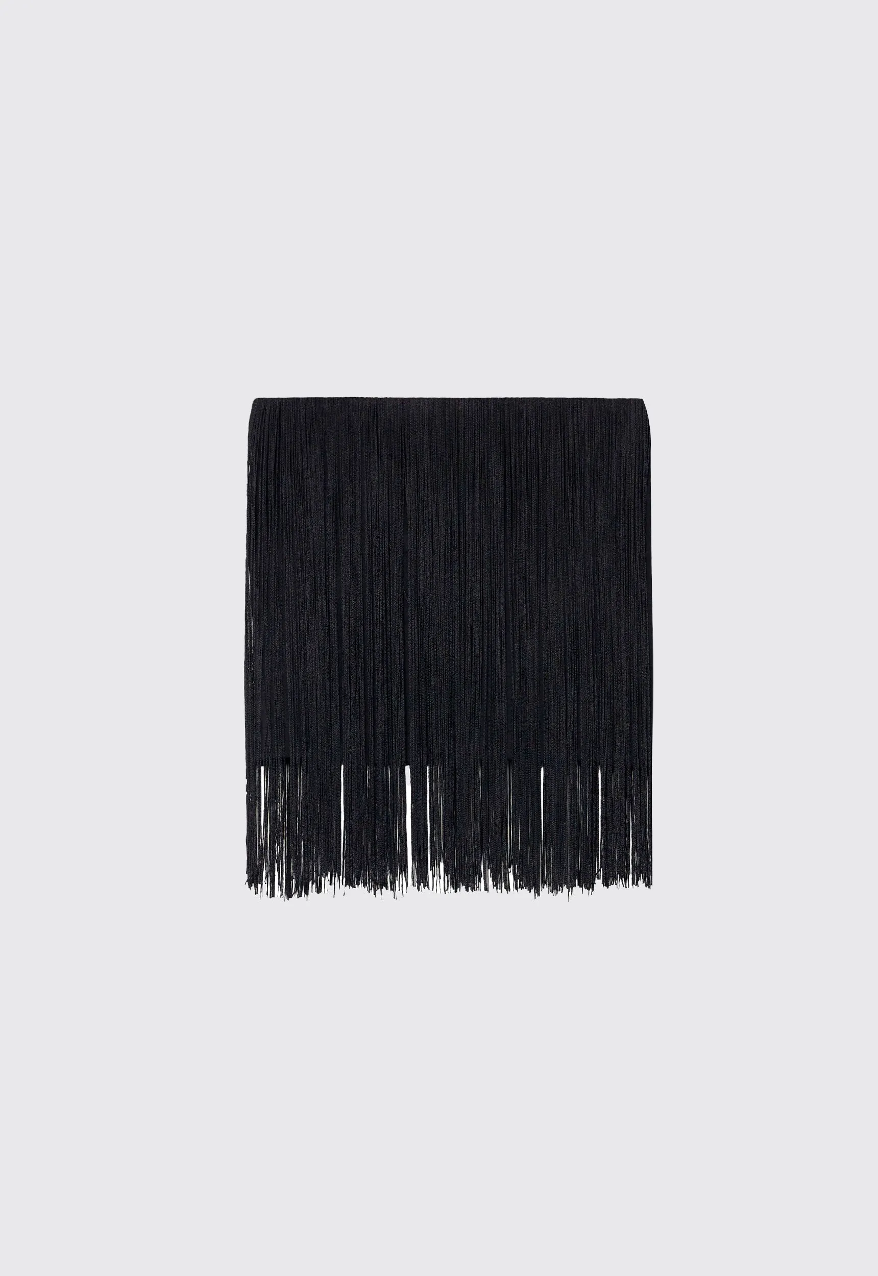 Encore Strapless Fringe Top - Black