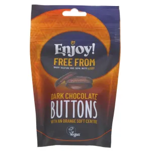 Enjoy Raw Chocolate | Orange Soft Centre Buttons | 100G