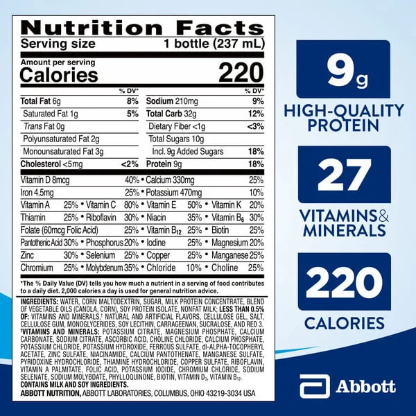 Ensure Original Nutritional Drink, Strawberry, 8 fl oz, 16 Count
