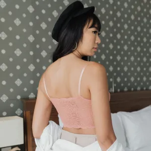 Essential Chic Sexy-Back Midi Bralette in Peach
