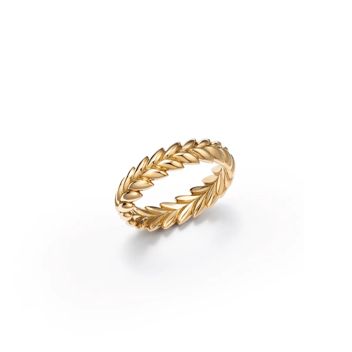 Ethereal Laurel Wedding Ring, Size 6
