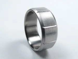 Eurpoa (Bright) - Minimal Titanium Wedding Band