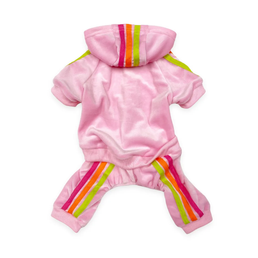 Fab Dog - Pink Velour Jogger