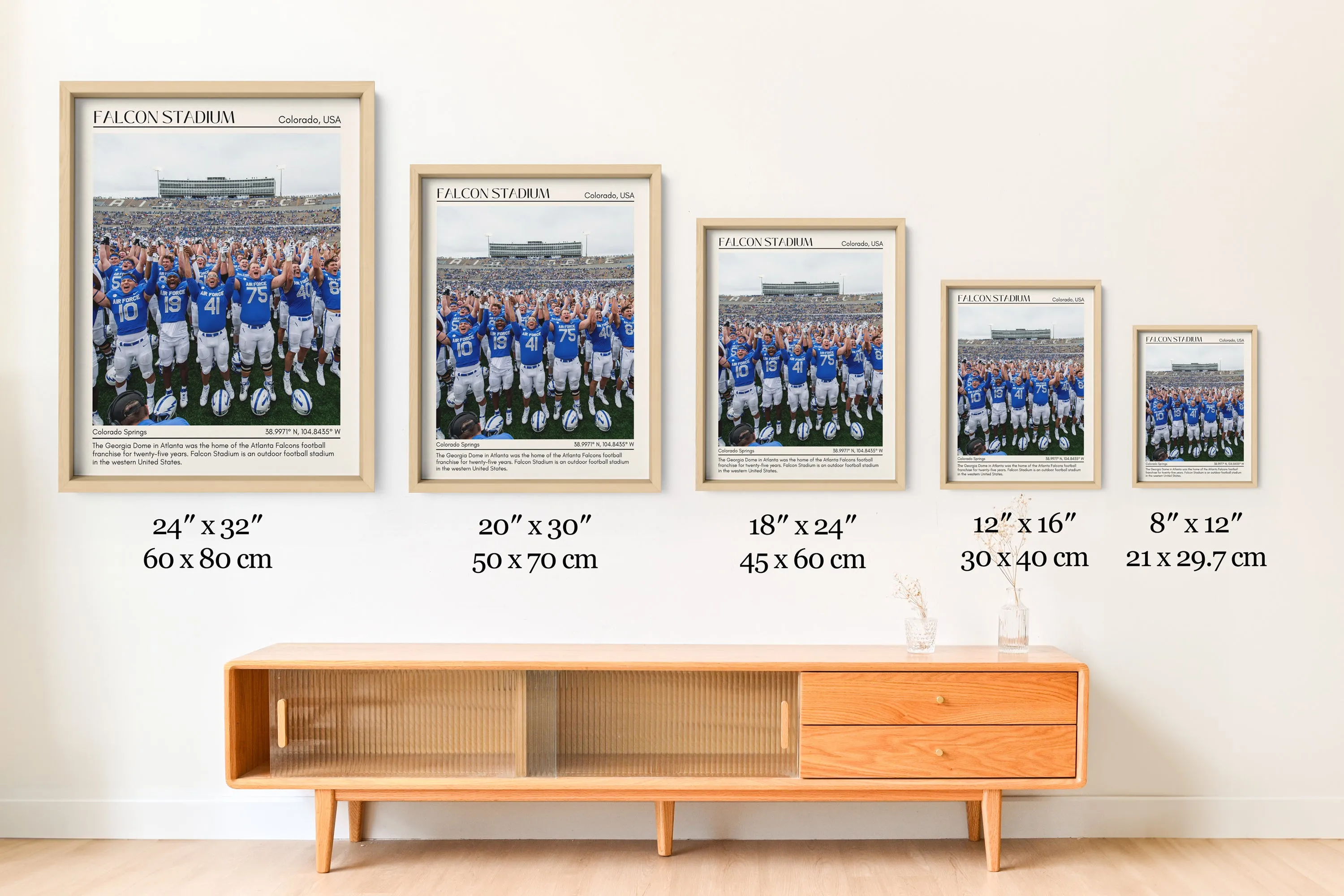Falcon Stadium Football Minimal Wall Art