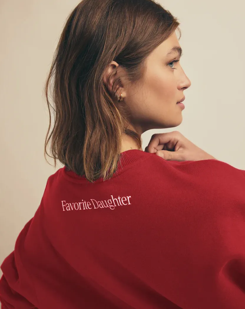 Favorite Daughter - Go Sports Sweatshirt - Red/White