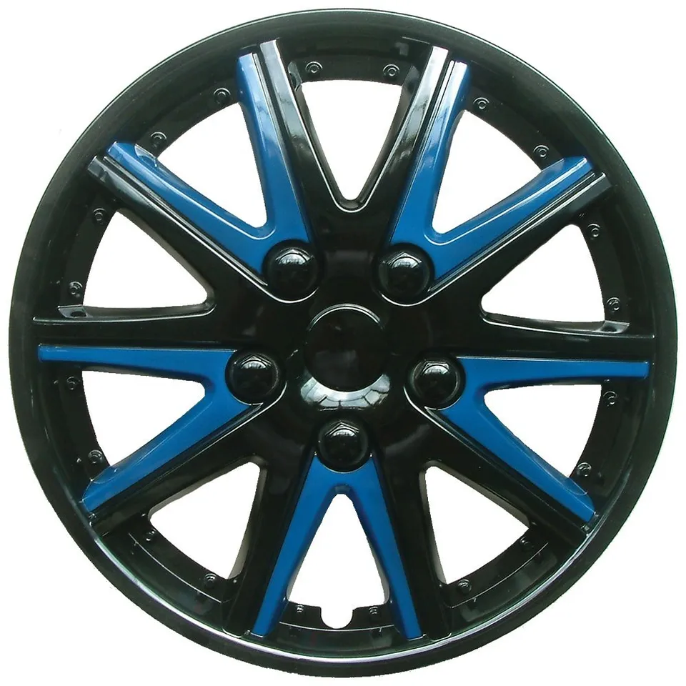 Fiat Doblo Black Blue Wheel Trims Covers (2001-2016)