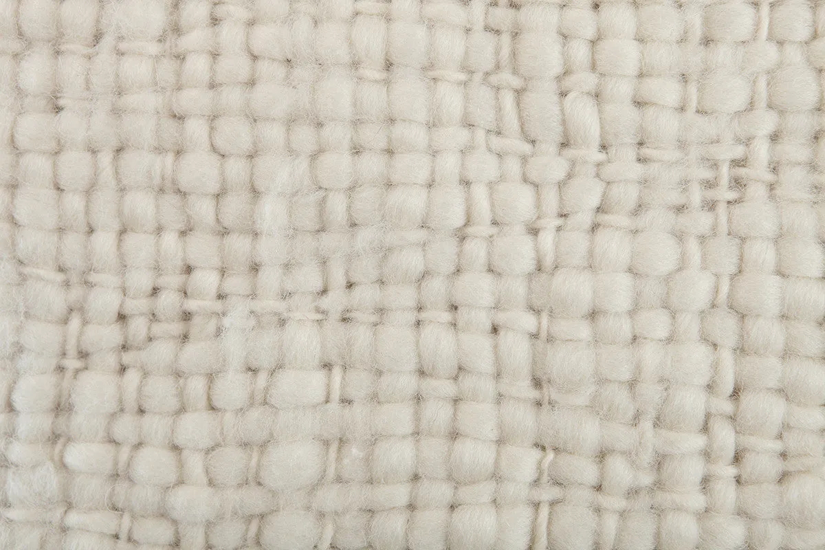 Flame Natural Wool Square Pillow