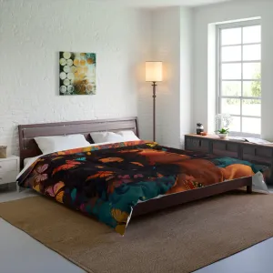 Fluttering Embrace: The Butterfly Woman's Luxurious Comforter