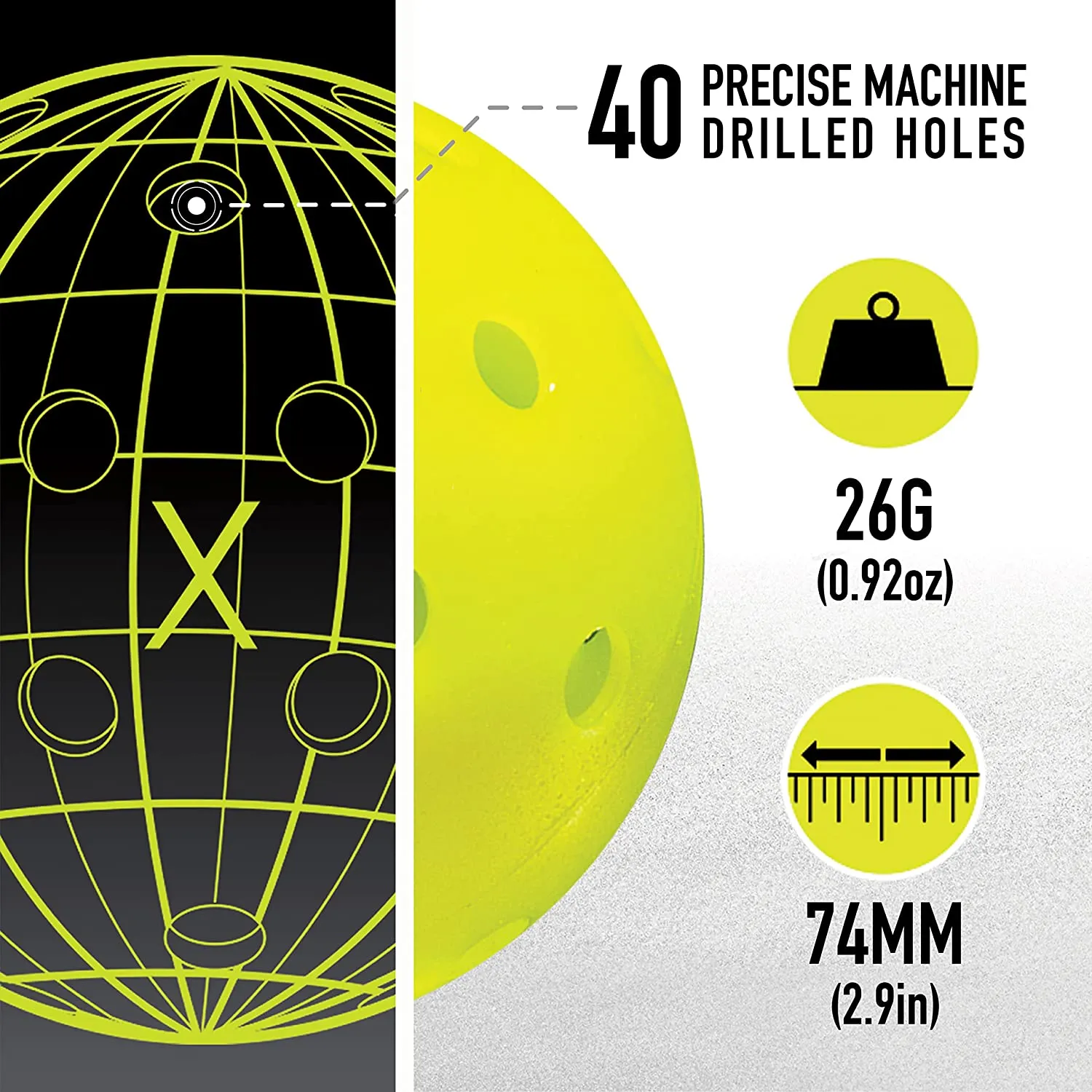Franklin X-40 Outdoor Pickleball Balls