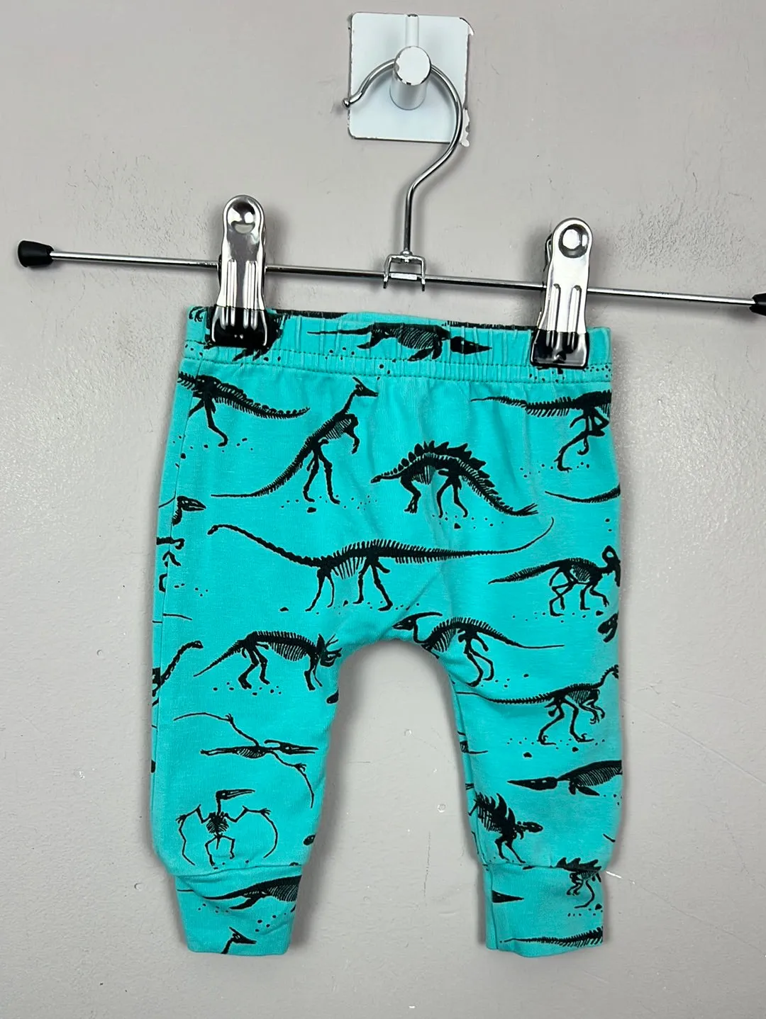 Fred & Noah Leggings - Aqua Dinosaurs 0-3m