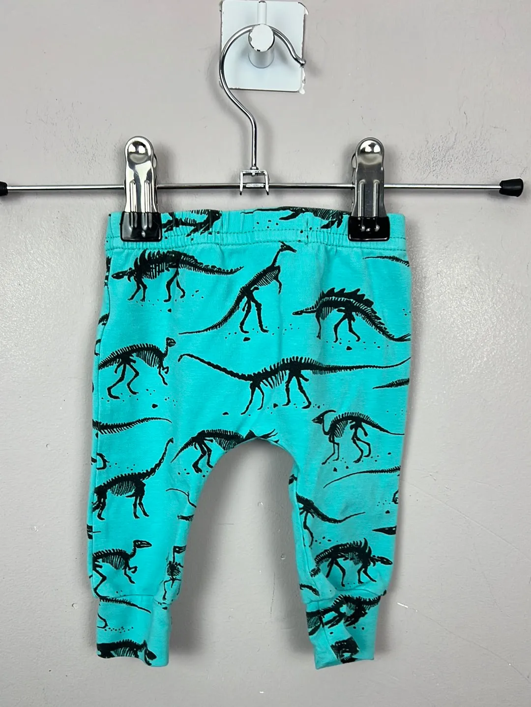 Fred & Noah Leggings - Aqua Dinosaurs 0-3m