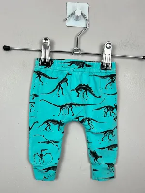 Fred & Noah Leggings - Aqua Dinosaurs 0-3m