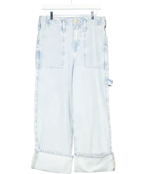Free People Blue Major Leagues Mid-rise Cuffed Jeans W28