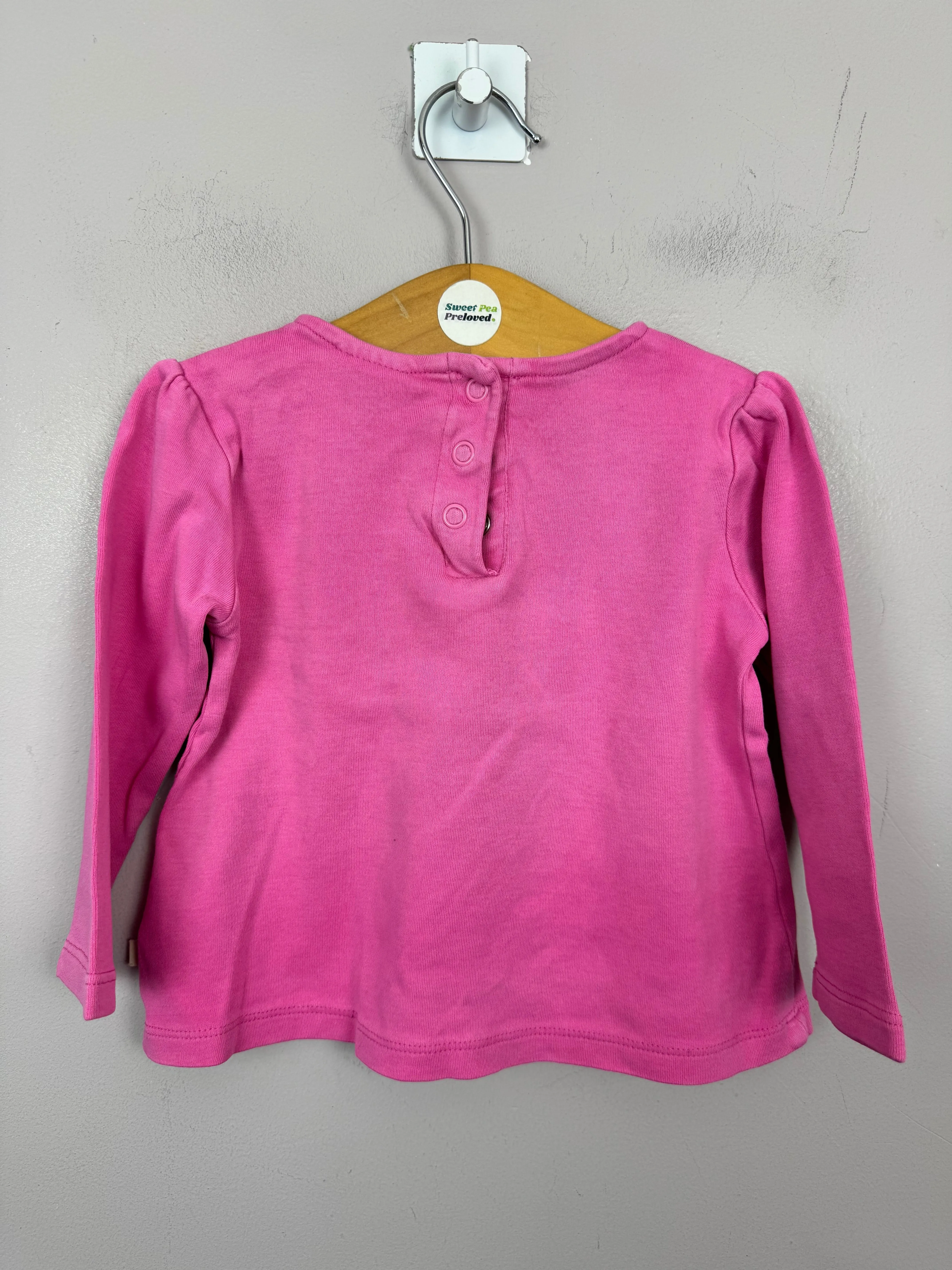 Frugi Pink Bunny T-shirt 6-12m