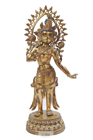 Fully Gold Plated Standing Tara