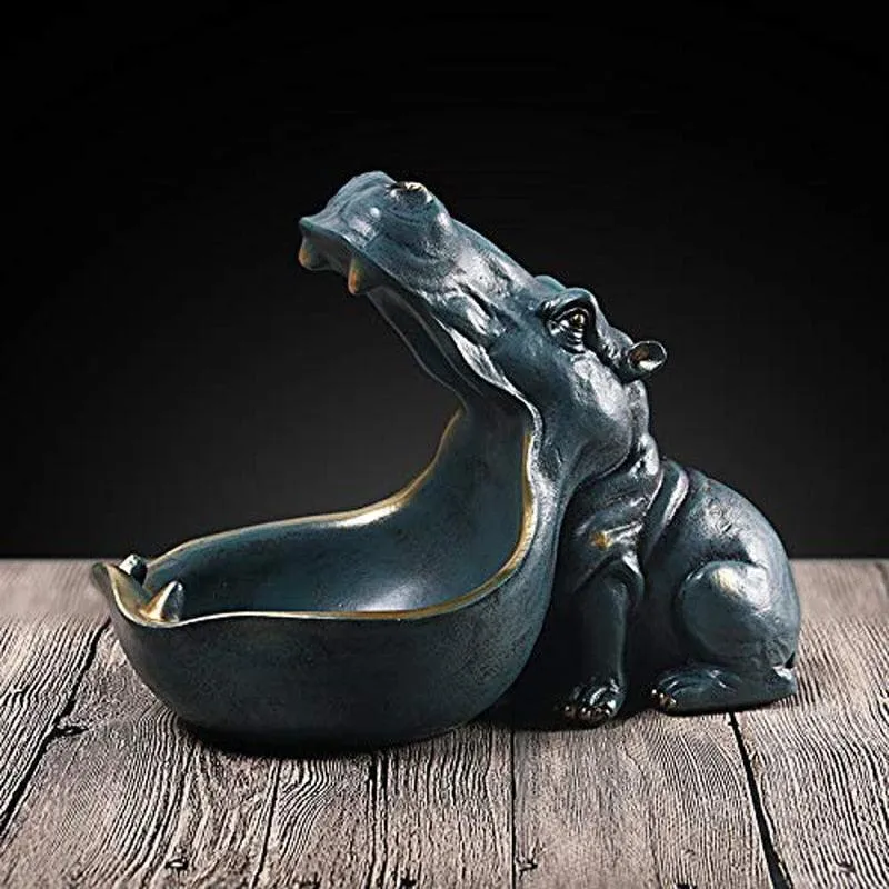 Functional Decor Hippo Figurine