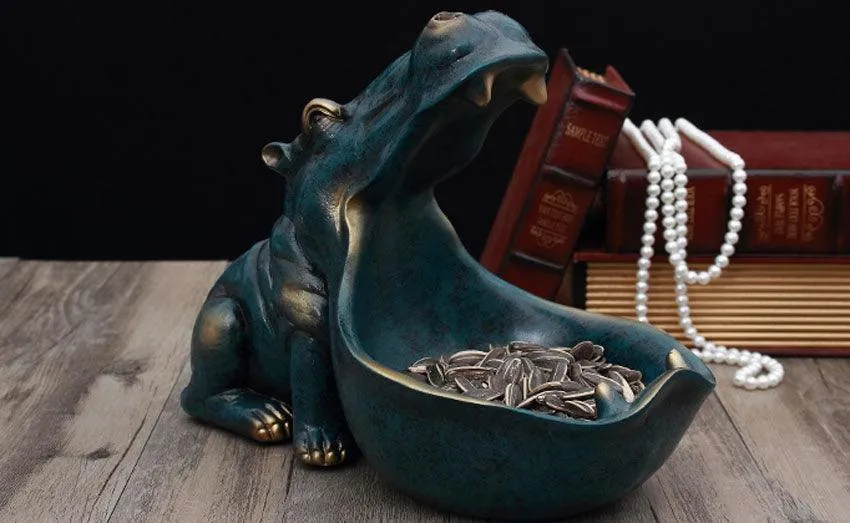 Functional Decor Hippo Figurine