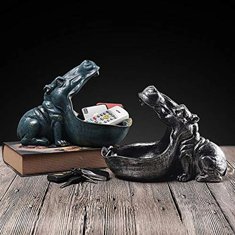 Functional Decor Hippo Figurine