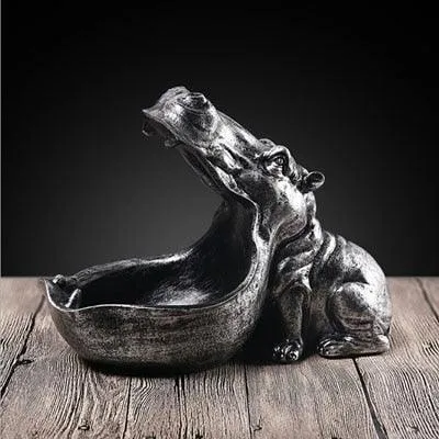 Functional Decor Hippo Figurine