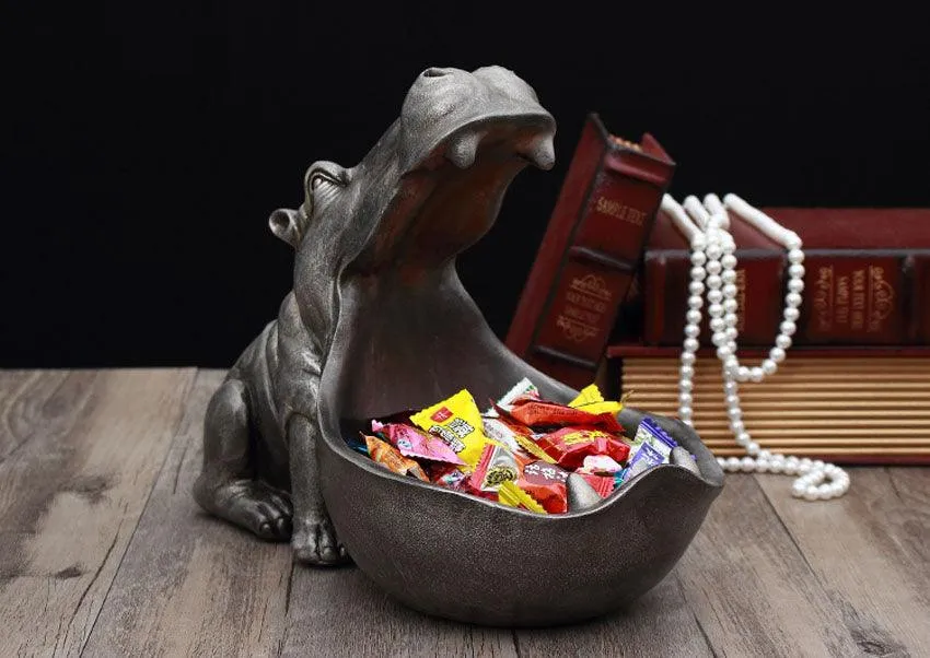 Functional Decor Hippo Figurine