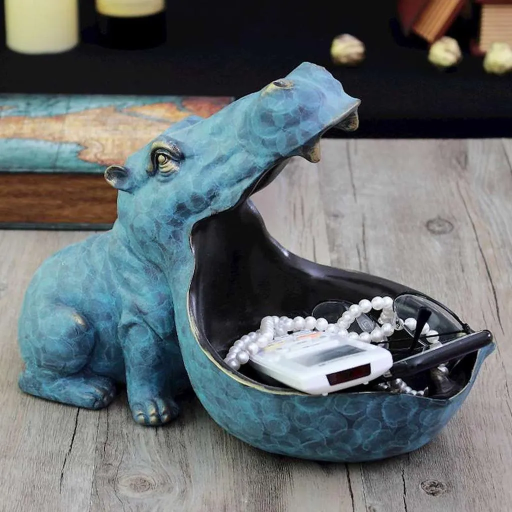 Functional Decor Hippo Figurine