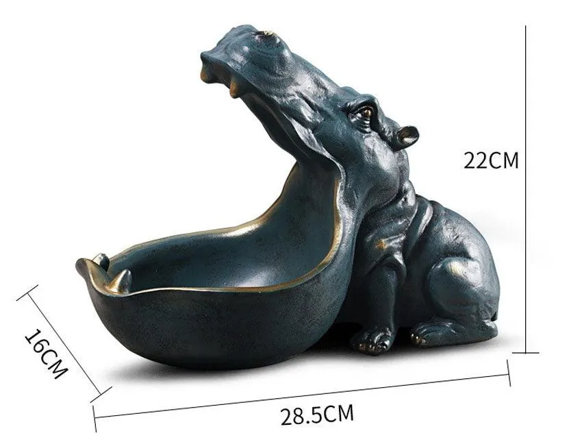 Functional Decor Hippo Figurine