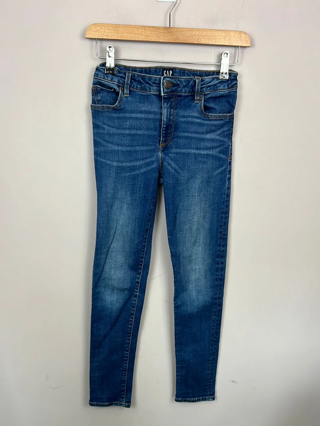 Gap blue super stretch skinny jeans 12y