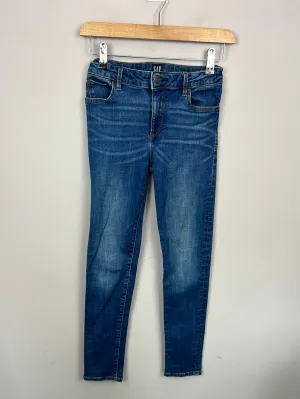 Gap blue super stretch skinny jeans 12y