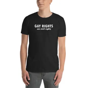 Gay Rights T Shirts Black Men Fit Gay Rights are Civil Rights T Shirt