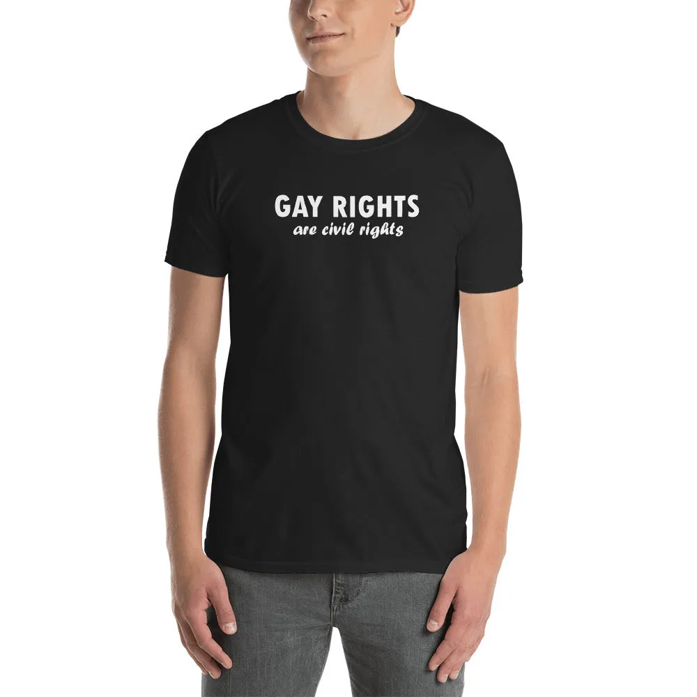 Gay Rights T Shirts Black Men Fit Gay Rights are Civil Rights T Shirt