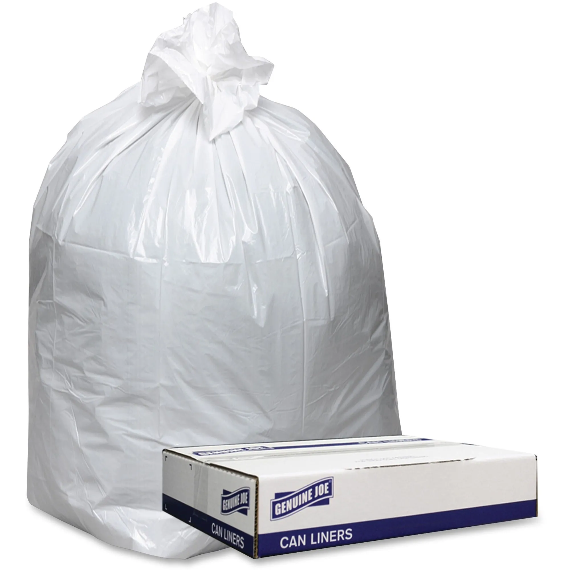 Genuine Joe Extra Heavy-duty White Trash Can Liners