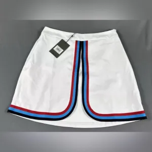 G/Fore G4 Womens Golf Skort 4 White Red Blue Colorblock Polyester Spandex