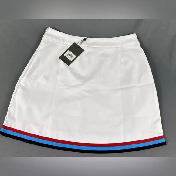 G/Fore G4 Womens Golf Skort 4 White Red Blue Colorblock Polyester Spandex