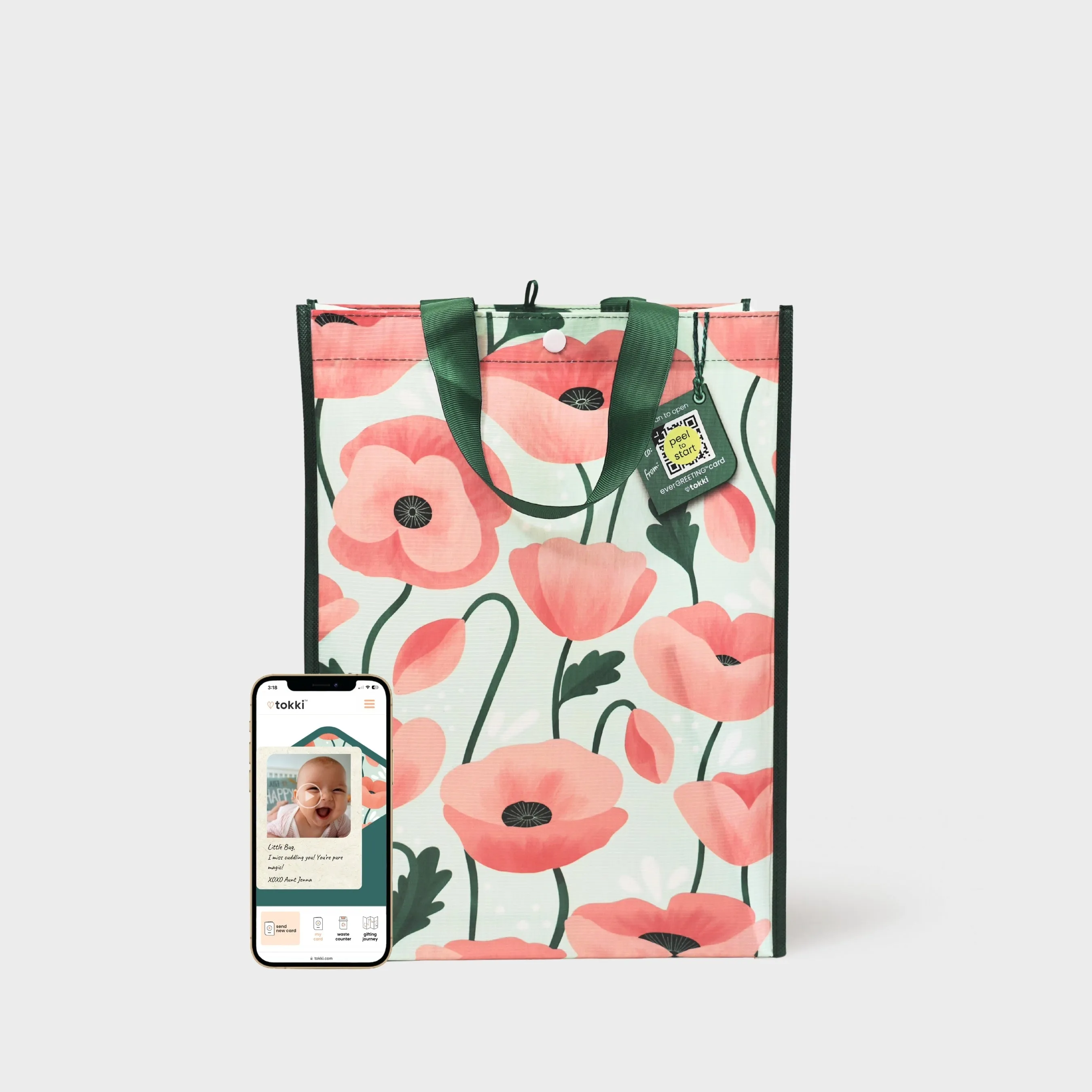Girlfriend Bundle | Reusable Gift Bag   QR Greeting Card | 8 Pieces