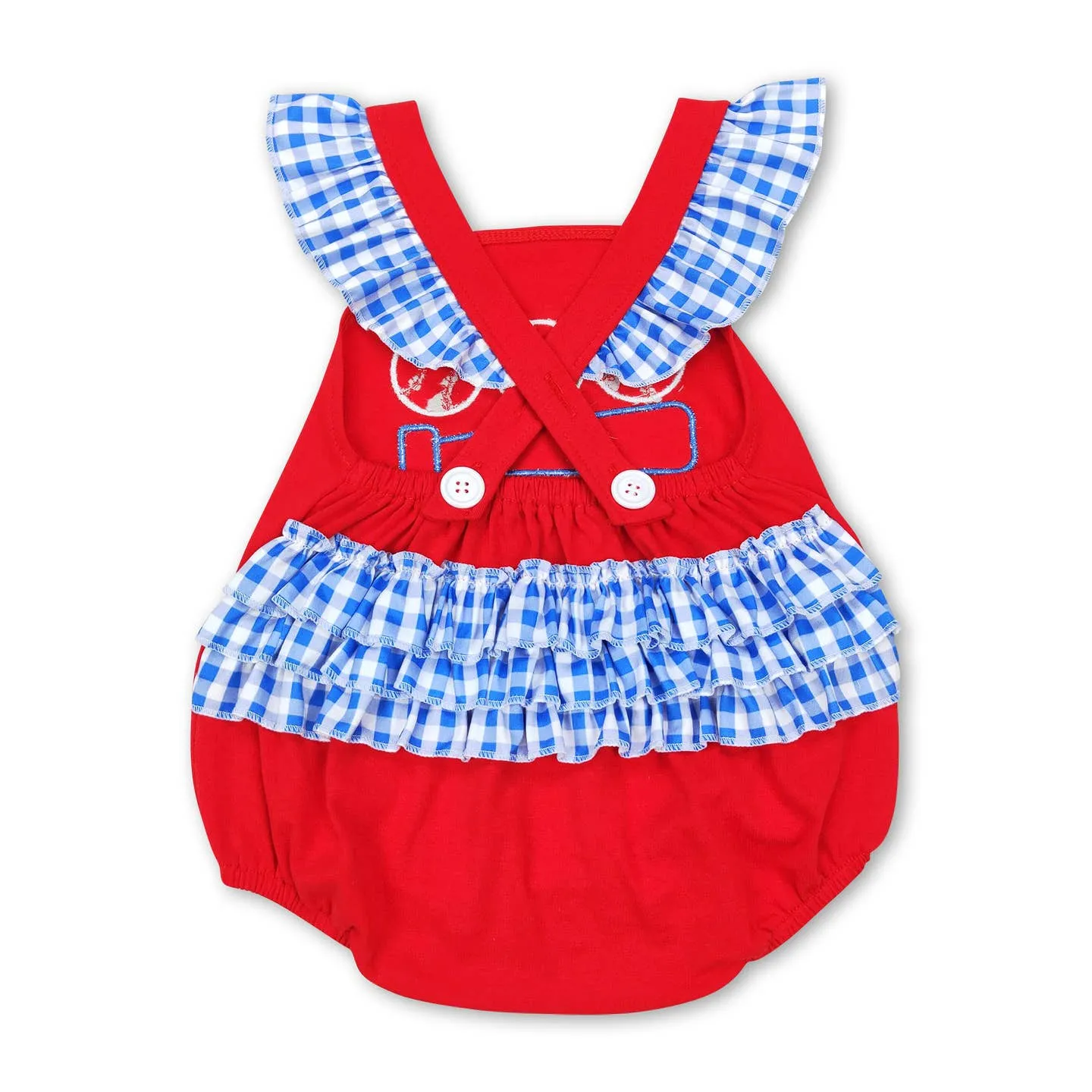 Girls Plaid Baseball Bubble