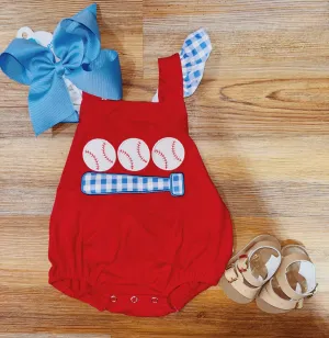 Girls Plaid Baseball Bubble