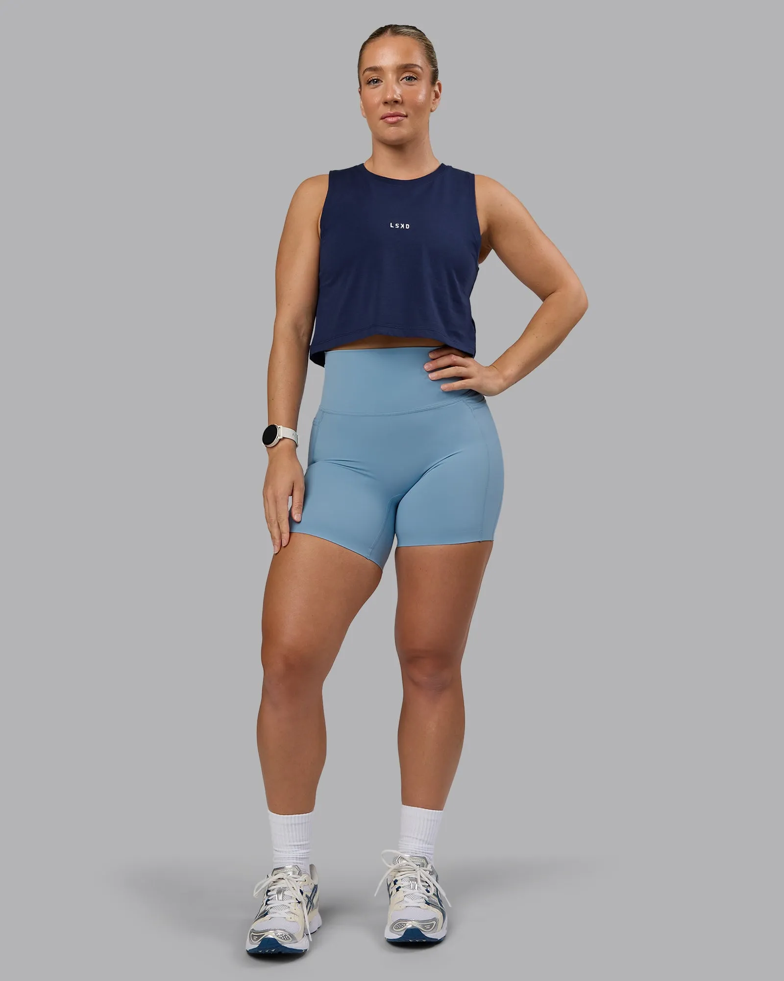Go-To FLXCotton Tank - Future Navy-White
