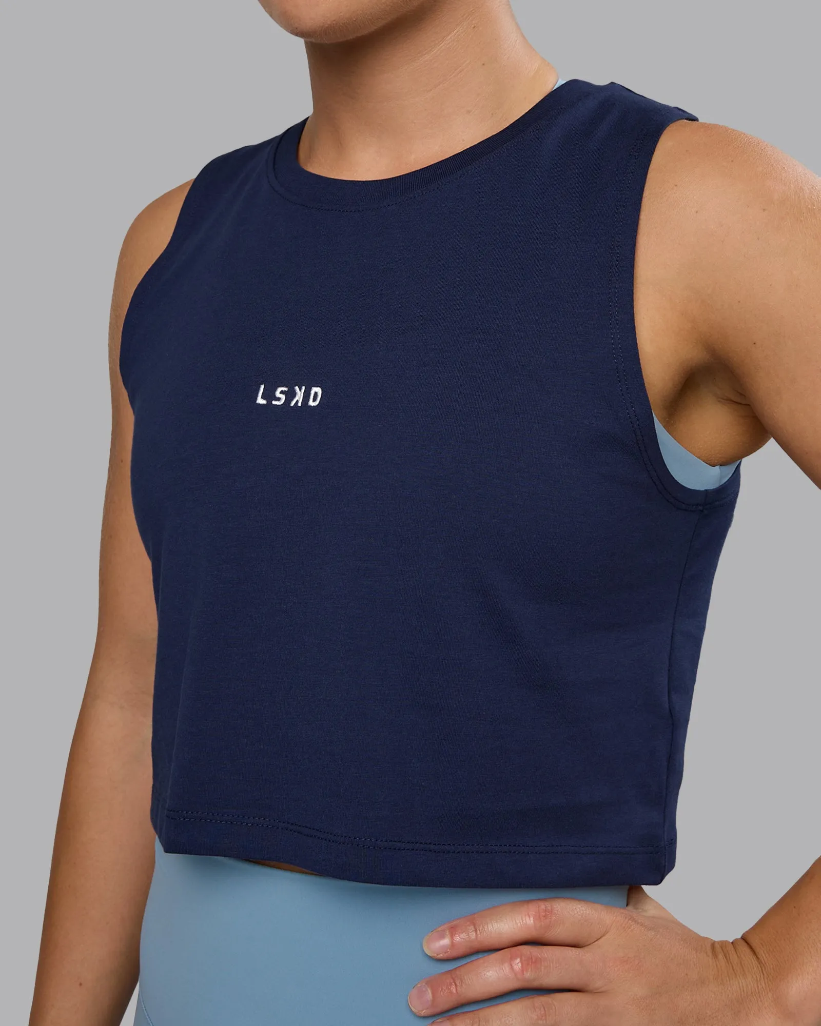 Go-To FLXCotton Tank - Future Navy-White