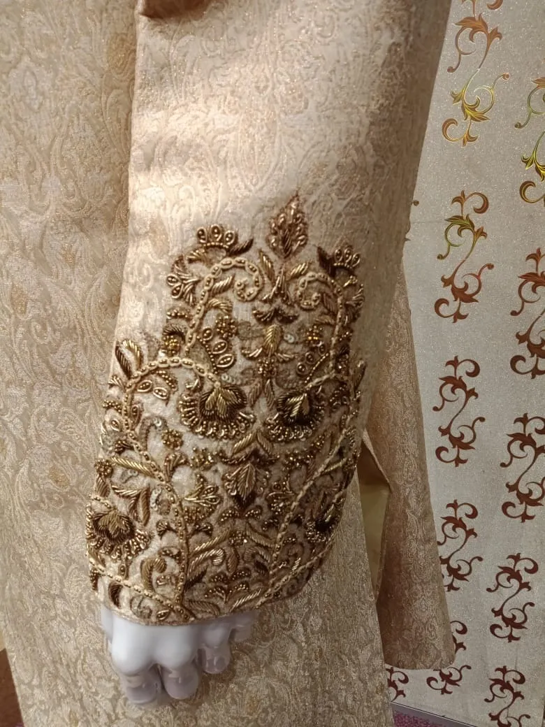 Golden Atlas Jamawar Sherwani Model# Men 1736